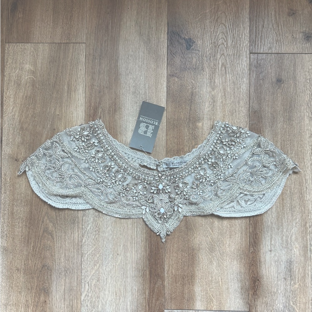 Embellished Ivory Beaded Capelet